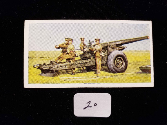 Carreras Ltd. Britain’s Defences Cigarette Card #25 Infantry Mortar