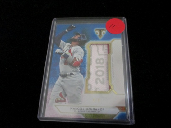 2018 Topps 2018 Jersey Card Sick Jersey Numbered 3/3 Marcell Ozuna