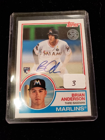 Brian Anderson 2018 Topps Baseball 35th Anniversary Rookie Autograph