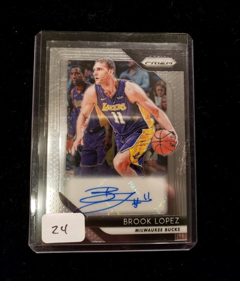 Brook Lopez La Lakers Autographed Card
