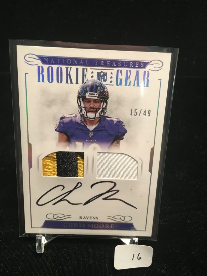 Panini National Treasures Football Rookie Patch Auto Numbered 15/49