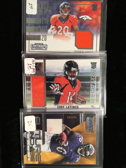 Nfl Football Game Used Jersey Cards