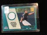 Topps 50th Year Baseball Game Used Jersey Relic Card