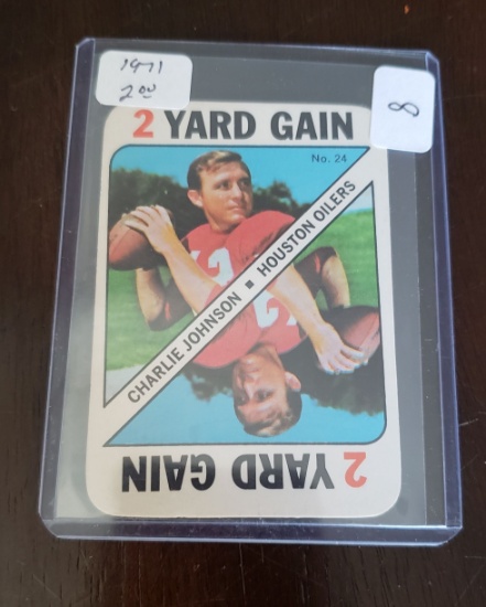 Topps 1971 2 Yard Gain Football Card