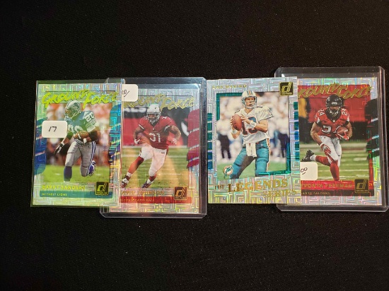 2017 Panini Donruss Football Card Lot Of 3 Ground Force "squares" Refractor Inserts