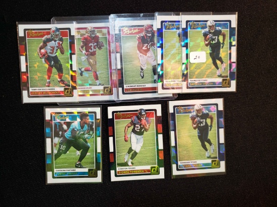 2017 Panini Donruss Football Card Lot Of 8 The Rookies Checkerboard Refractor Inserts