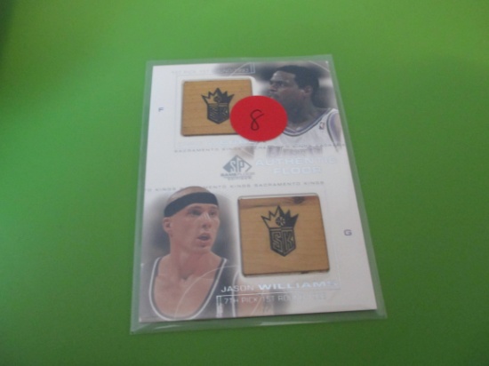 Jason Williams And Chris Webber Authentic Floor Card