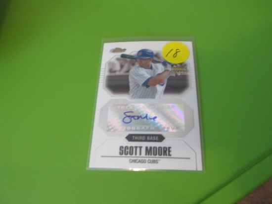 Topps Finest Scott Moore Signiture Card Rookie Card