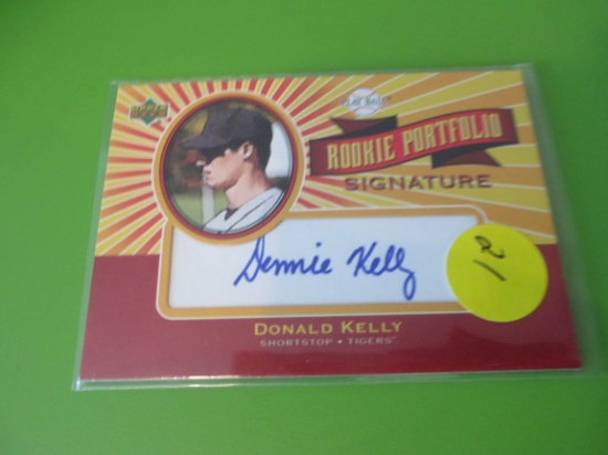 Upper Deck Rookie Portfolio Donald Kelly Signiture Card