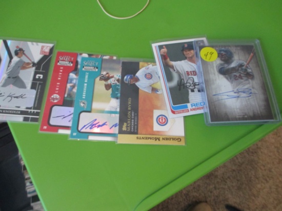 Lot Of (6) Signiture Baseball Cards