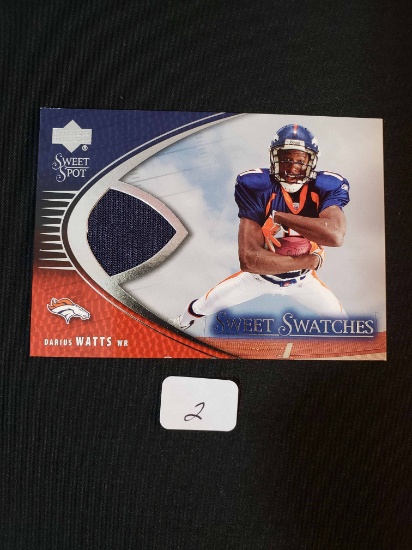Darrius Watts Denver Broncos Jersey Card