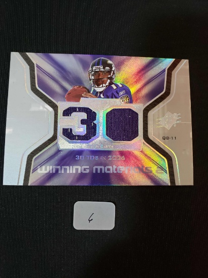 Troy Smith Baltimore Ravens Winning Materials Jersey Card