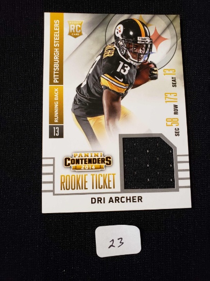 Panini Contenders Nfl Fooball Rookie Ticket Game Used Jersey Card