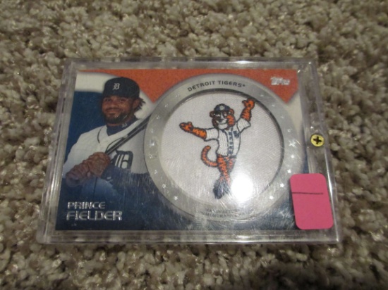 Prince Fielder Patch Cards In Hard Plastic Case