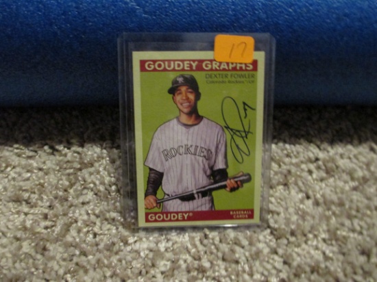 Dexter Fowler Cigniture Goudry Graphs Card