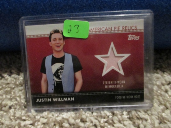 American Pie Relics Celebrity Worn Memorabilia Justin Williams