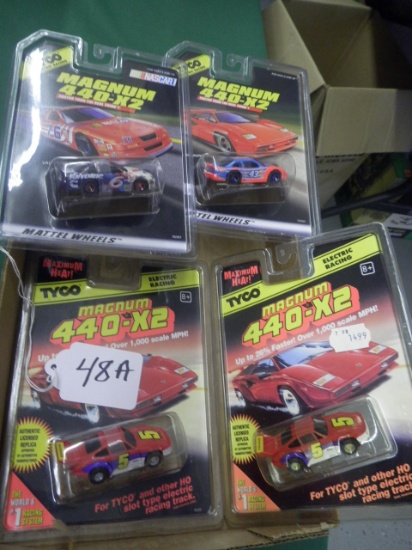 (4) SLOT CARS ALL BY TYCO ELECTIC RACING