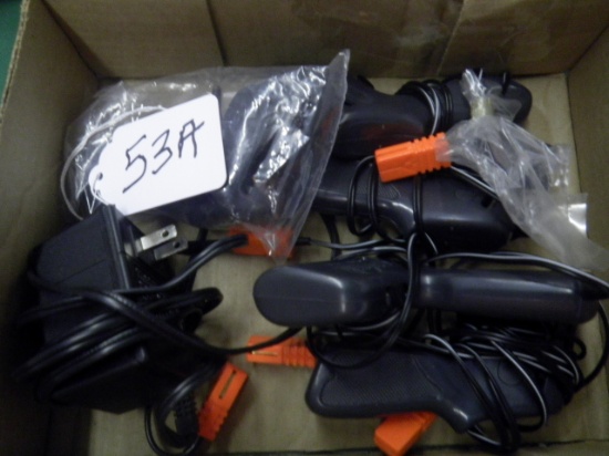 BOX OF (5) CONTROLLERS & (1) ELECTRICAL CORD