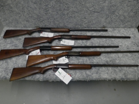 5 GUN SET OF WINCHESTER 37 RED LETTER 12GA,