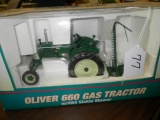 OLIVER 660 GAS TRACTOR W/SICKLE MOWER 1/24 SCALE
