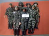 7 DOLLS 1996 HASBRO DRESSED CAMO