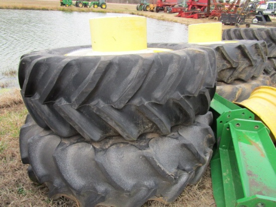 42" JD Combine Staddle Duals w/ Spacer Kit
