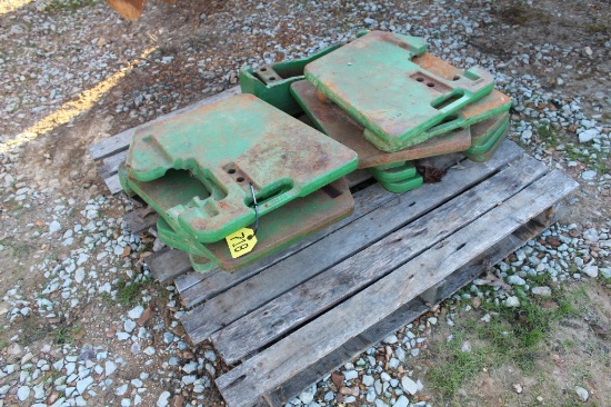 (12) JD Weights w/ (1) JD Bracket