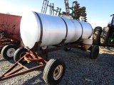 1000 Gal Water Tank w/ 4 Wheel Wagon
