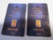 (2) HALF GRAM GOLD PIECES 999.9 FINE GOLD