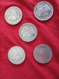 (5) SILVER DOLLARS