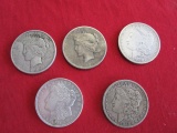 (5) SILVER DOLLARS