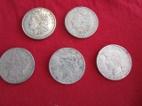 (5) SILVER DOLLARS