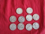 (10) WALKING LIBERTY HALF DOLLARS