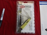 CASE TRAPPER YELLOW HANDLE 2 BLADE, NEW