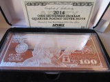 2014 ONE HUNDRED DOLLAR QUARTER POUND SILVER NOTE