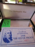 1998 100 DOLLAR SILVER PROOF 4 OZ OF .999 SILVER