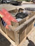 BOX OF NET, TARPS, & PUMP HOSES