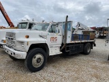 1991 Ford 800 Diesel Crane Truck