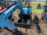 High Top HT10 Mini Excavator - Blue