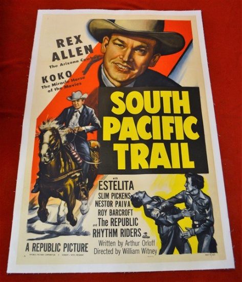 "South Pacific Trail" *Linenbacked* Movie Poster