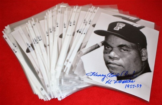 50 Photos signed Henry "Bird" Clark