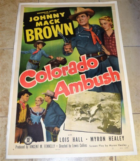 "Colorado Ambush" One Page *Linenbacked* Poster