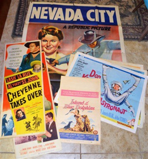 7 Assorted Posters- 1 Signed Lash LaRue