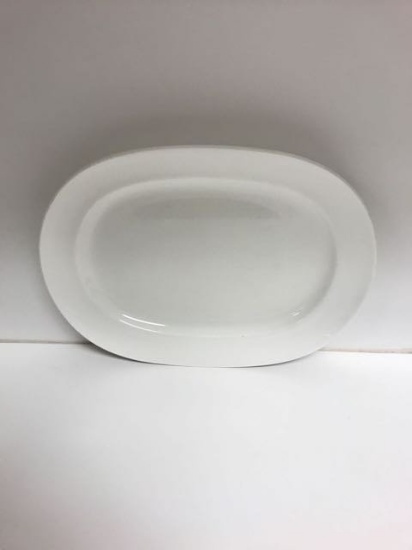 13.75" oval white plate