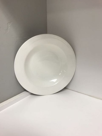 11" white soup bowl