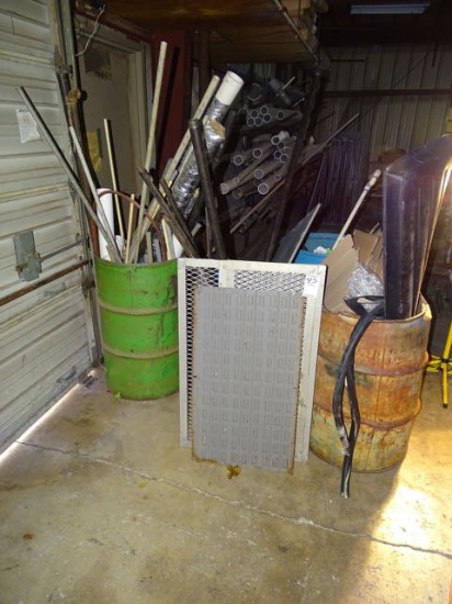 BARRELS OF METAL, COPPER, ALUMINUM & PVC (X4)