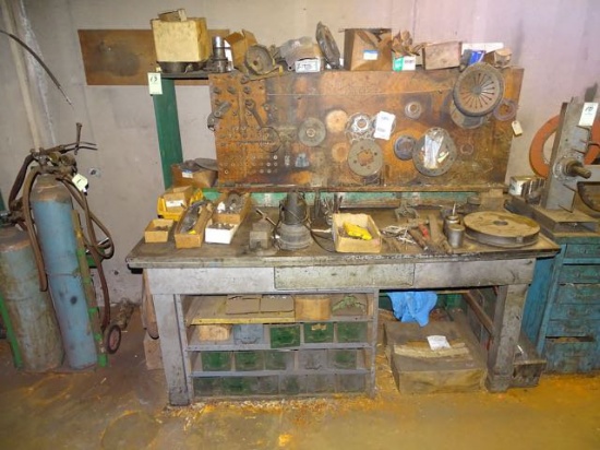 SUMP PUMP, TOOLS, CLAMPS, HARDWARE & WORK BENCH