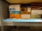 OFFICE SUPPLIES, PAID STAMPS, ENVELOPES, CLIPS ACC FILES  X1 SHELF