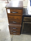 WOODEN FILE CABINETS 3DR & 2DR (X2)
