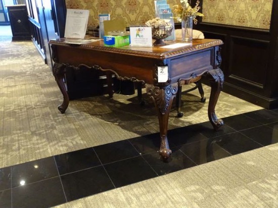 DESK W/BALL & CLAW FEET